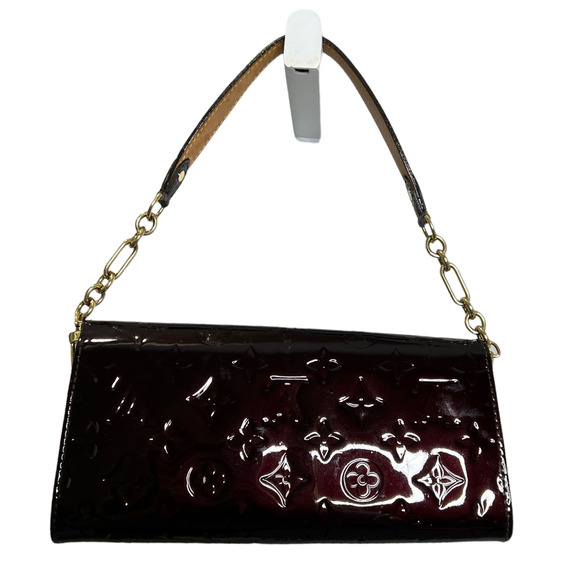 Louis Vuitton Sunset Boulevard Vernis Amarante envelope clutch removable strap - Picture 2 of 10